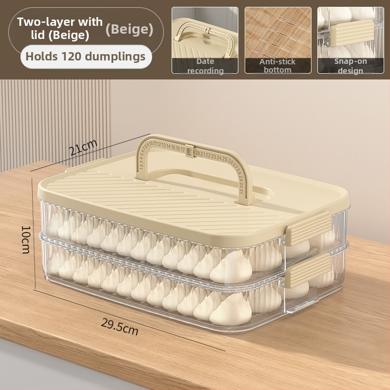 Dumplings hoiukarp – kaasaskantav, vaakumiga suletav, mitmepiireline, toidukvaliteediga plastik, sügavkülmasalvestuseks