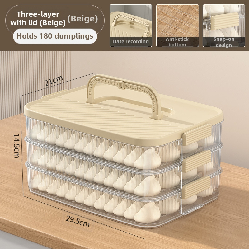 Dumplings hoiukarp – kaasaskantav, vaakumiga suletav, mitmepiireline, toidukvaliteediga plastik, sügavkülmasalvestuseks