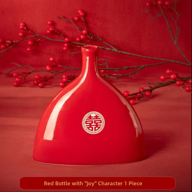 Vas ceramic cu fructe artificiale pentru decorul livingului — cadou pentru casa nouă