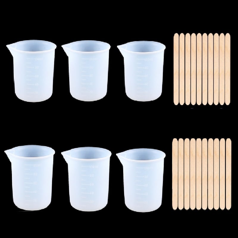 DIY set alata za kapanje smole – silikon-plastični materijal, uključuje mjernu čašu, kapljicu, žličicu, zaštitne prstene i štapiće za miješanje; Tracing (2024)
