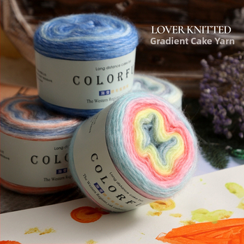 Μπάλα μαλλιού με Gradient βαφή για χειροποίητο πλέξιμο – Spray-spun, μεσαίο πάχος