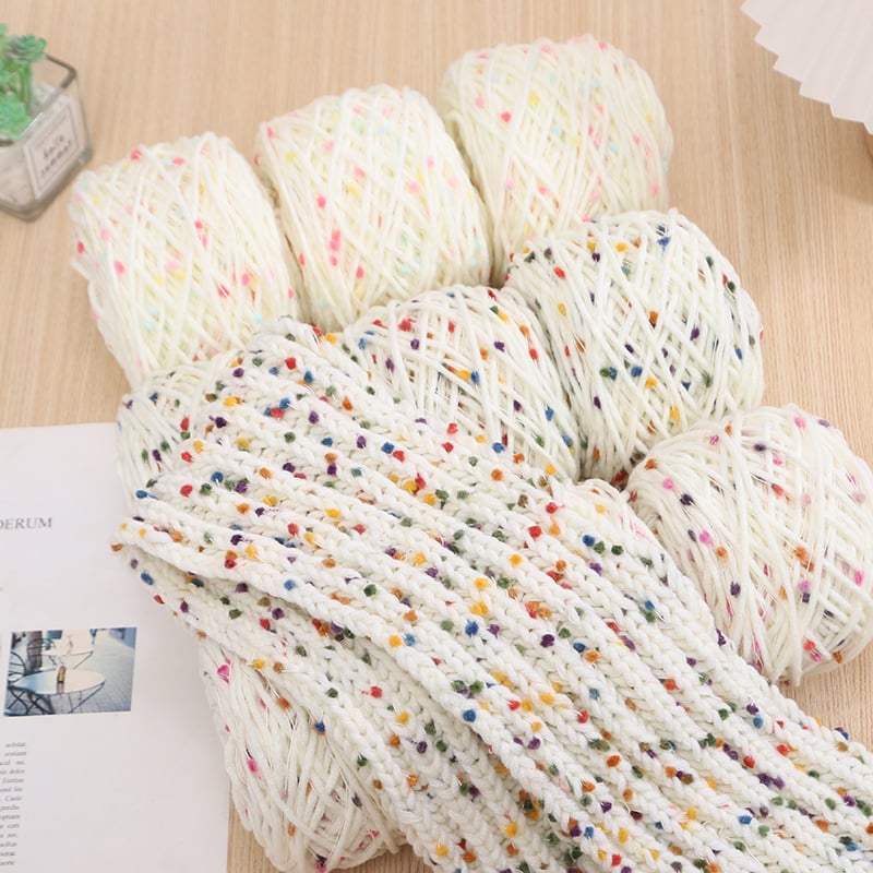 Ръчно плетен шал Rainbow Candy Bean Line, джет-спинвана групова прежда, псевдоним Doudou line