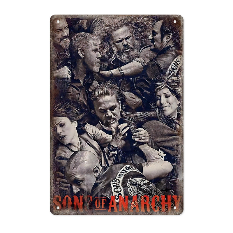 Dekoratiivne rippuv Tinplate seina kunst ameerika klassikaliste filmide ja TV tegelastega; inkjet trükk; raam: Tinplate; riputamine; sobib elutoopp, magamistuppa, restoranisse