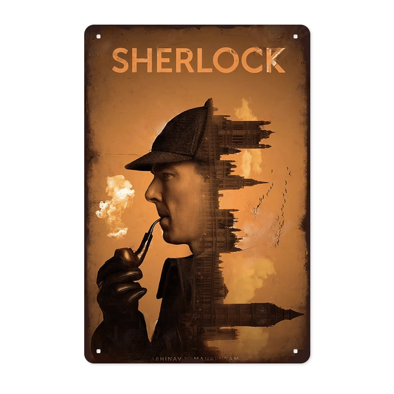 Dekoratiivne rippuv Tinplate seina kunst ameerika klassikaliste filmide ja TV tegelastega; inkjet trükk; raam: Tinplate; riputamine; sobib elutoopp, magamistuppa, restoranisse