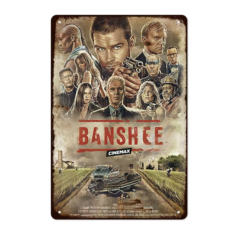 Dekoratiivne rippuv Tinplate seina kunst ameerika klassikaliste filmide ja TV tegelastega; inkjet trükk; raam: Tinplate; riputamine; sobib elutoopp, magamistuppa, restoranisse