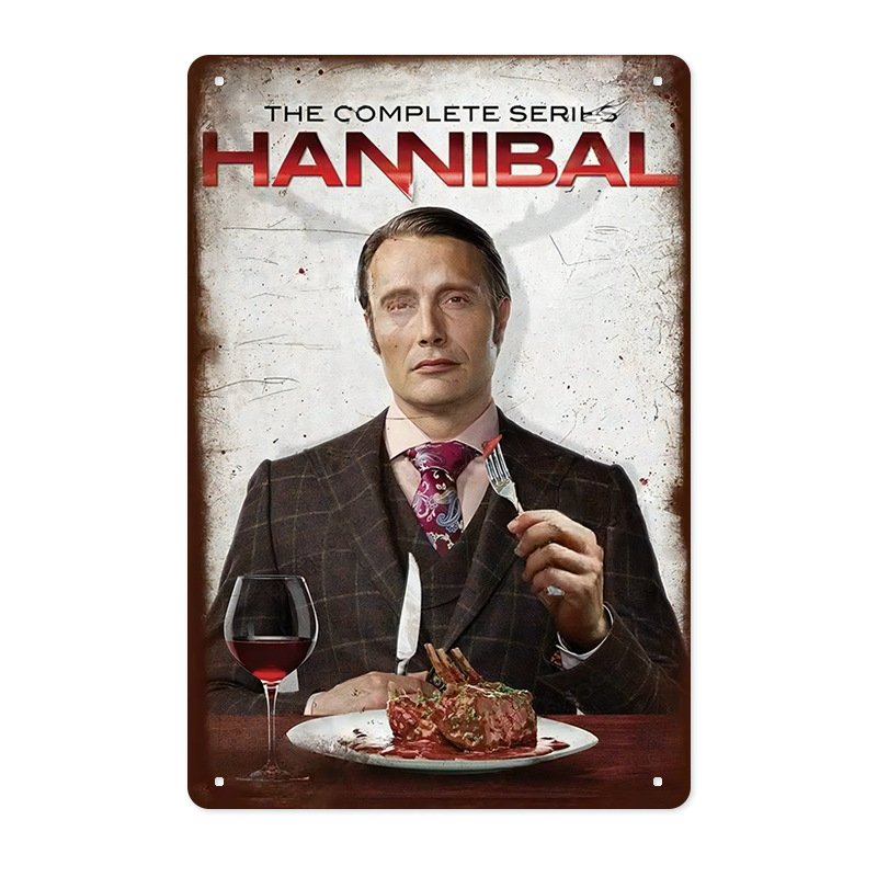 Dekoratiivne rippuv Tinplate seina kunst ameerika klassikaliste filmide ja TV tegelastega; inkjet trükk; raam: Tinplate; riputamine; sobib elutoopp, magamistuppa, restoranisse