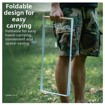 Φοριττός εξωτερικός κάδος απορριμμάτων με πτυσσόμενο σχεδιασμό, κρεμάστρα για σακούλες και επιτραπέζιος χώρος αποθήκευσης για κατασκήνωση και οικιακή κουζίνα