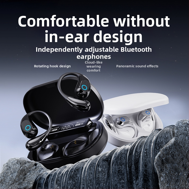 AI превод Bluetooth ушна слушалка Q11 Q22 Q15Pro, Bluetooth 5.3, обхват 10 м, време на работа 4–8 ч, цифров дисплей