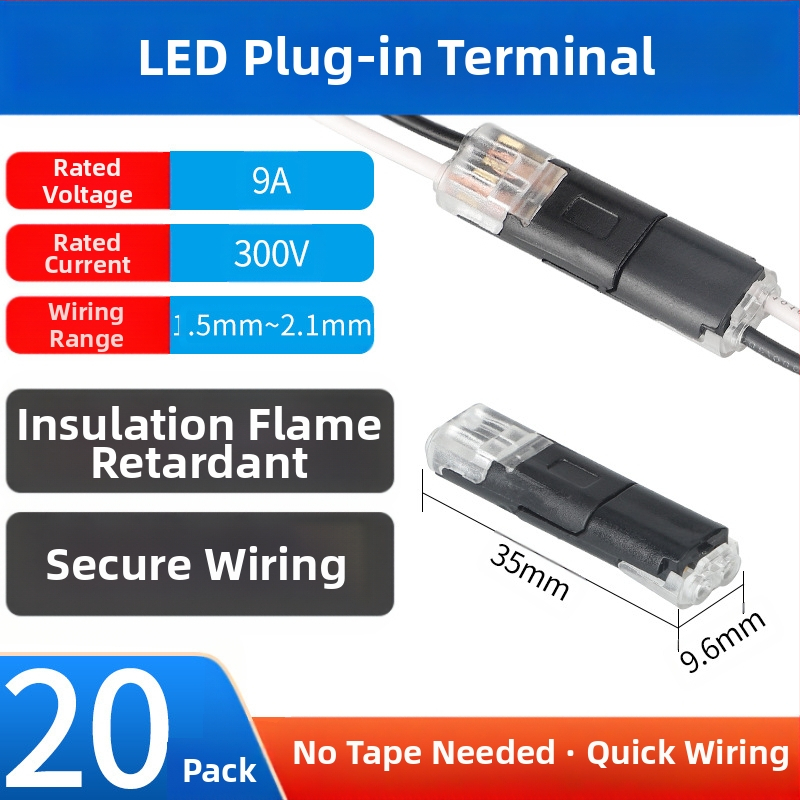 Beef time LED D2 бърз конектор – 1 пин терминал за кабел към кабел, директно свързване чрез plug-in, изолационен материал: фосфорен мед с висока чистота, кабелен диапазон 0.35–0.75 мм, за LED осветление