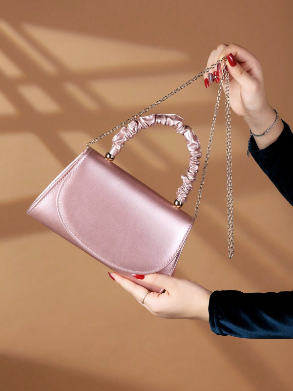 Geantă PU pentru femei – formă orizontală pătrată, închidere magnetică, căptușeală poliester, buzunar interior.