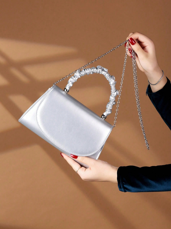 Geantă PU pentru femei – formă orizontală pătrată, închidere magnetică, căptușeală poliester, buzunar interior.