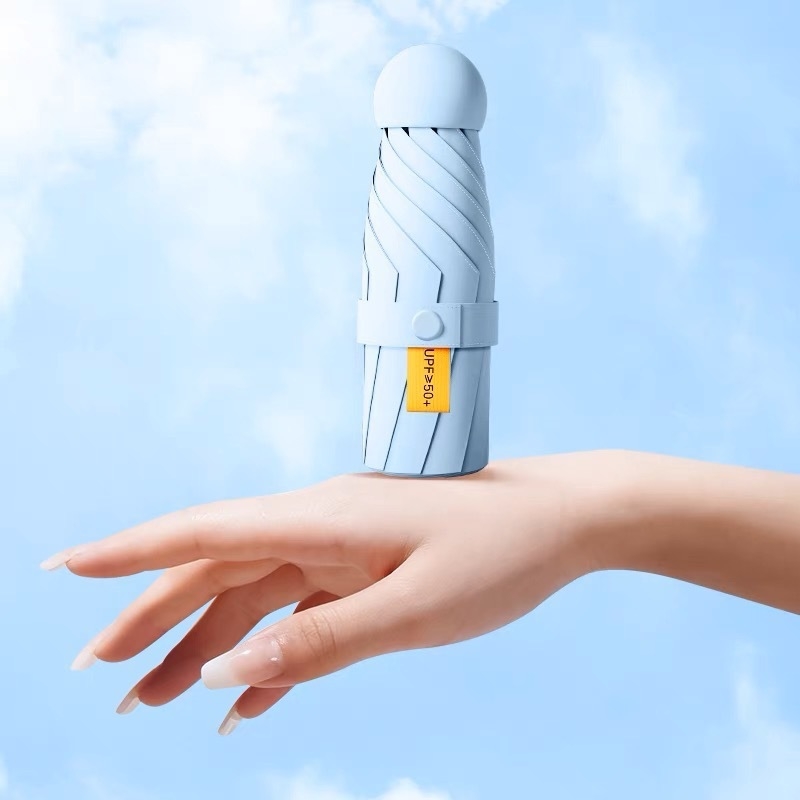 Ruoshiyu összecsukható napernyő – 8 acél bordák, 210T poliészter anyag, UPF 50+, alumínium fogantyú, tömeg 340 g