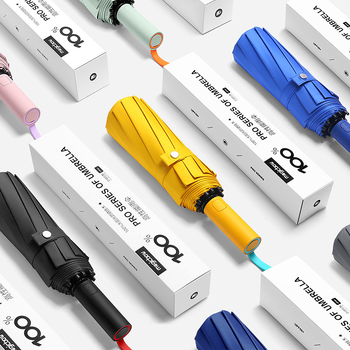 Αυτόματη διπλωτή ομπρέλα με 12 βέργες, ανθεκτική στον άνεμο, UV προστασία UPF50+, ατσάλινος σκελετός