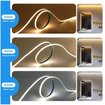 LED COB ταινία με 320 LED/m, είσοδος 5/12/24V, ρύθμιση φωτεινότητας αφής, 1100 lm, CRI 80