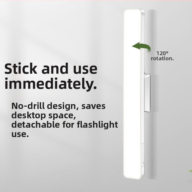 LED нощна лампа за бюро със силно магнитно закрепване, защита на очите, сензорно управление, димируемост, вградена литиева батерия
