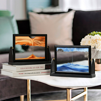 Γυάλινη εικόνα με ρευστό άμμο – γεωμετρικό σχέδιο, ημιχειροποίητο, γυαλισμένη επιφάνεια, διακοσμητικό δώρο