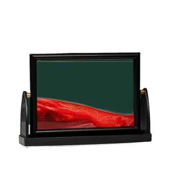 Γυάλινη εικόνα με ρευστό άμμο – γεωμετρικό σχέδιο, ημιχειροποίητο, γυαλισμένη επιφάνεια, διακοσμητικό δώρο