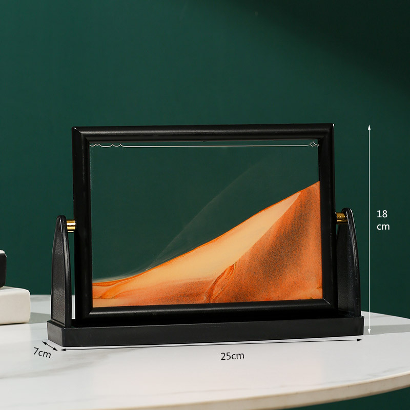 Üvegből készült folyékony homok festmény – geometriai forma, félig kézzel készített, fényes felület, dekoratív