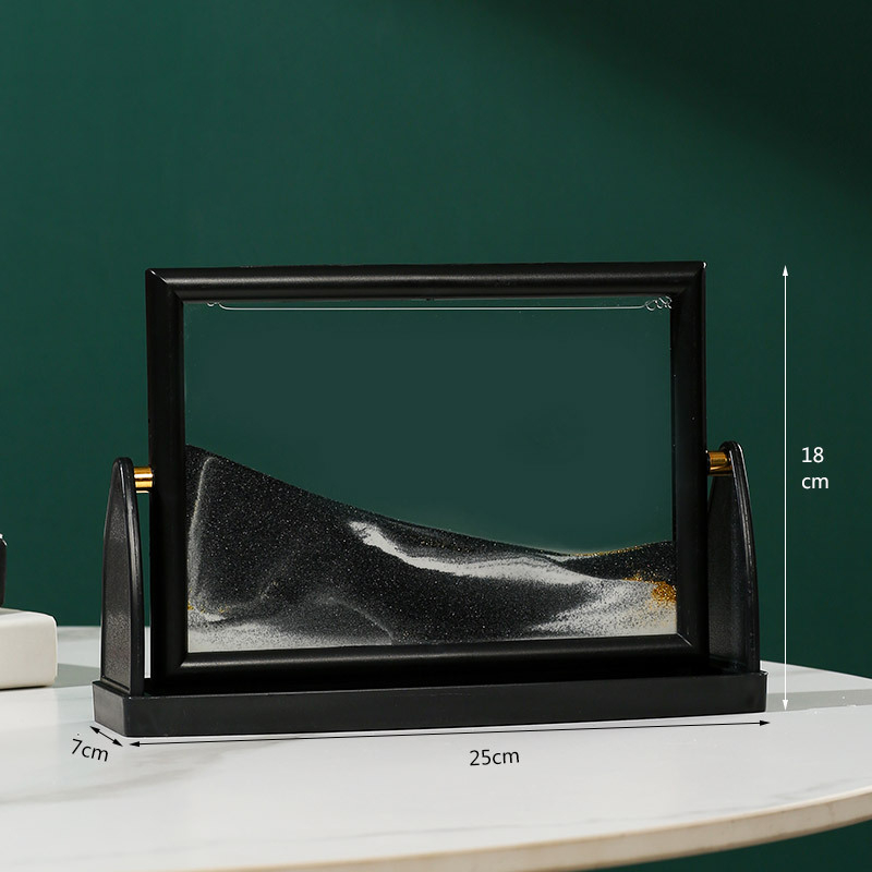 Üvegből készült folyékony homok festmény – geometriai forma, félig kézzel készített, fényes felület, dekoratív