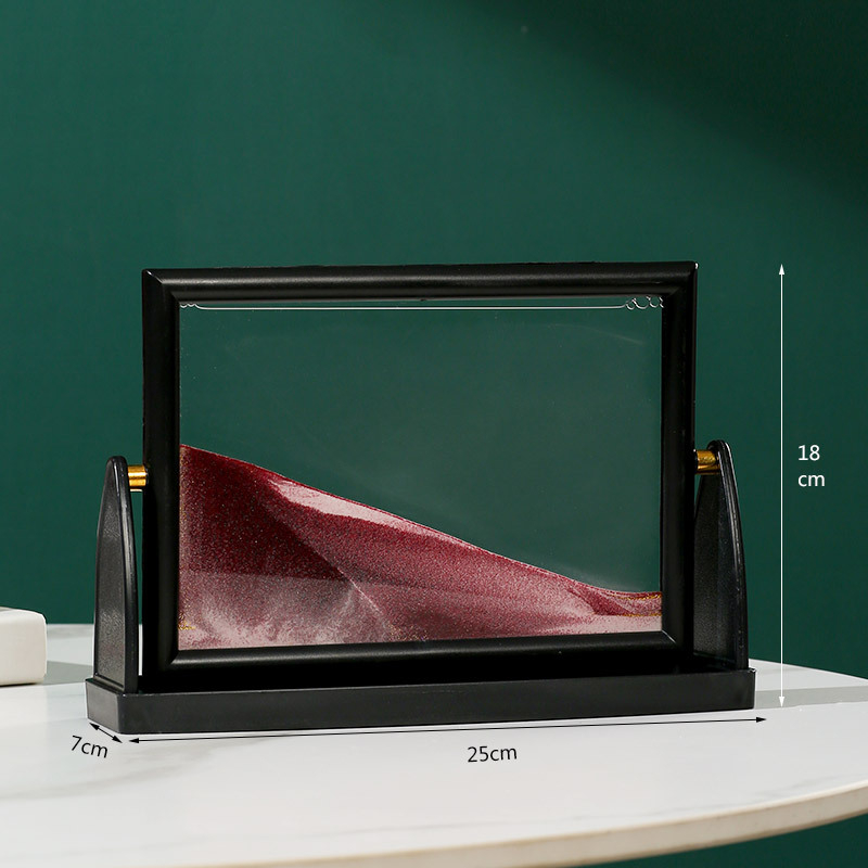 Üvegből készült folyékony homok festmény – geometriai forma, félig kézzel készített, fényes felület, dekoratív