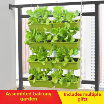 Γλάστρα για λουλούδια, επιτοίχια, από μη υφαντό ύφασμα, αγροτικού στυλ