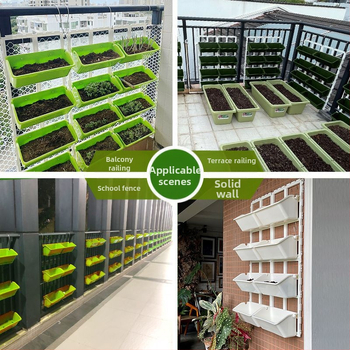 Γλάστρα για λουλούδια, επιτοίχια, από μη υφαντό ύφασμα, αγροτικού στυλ