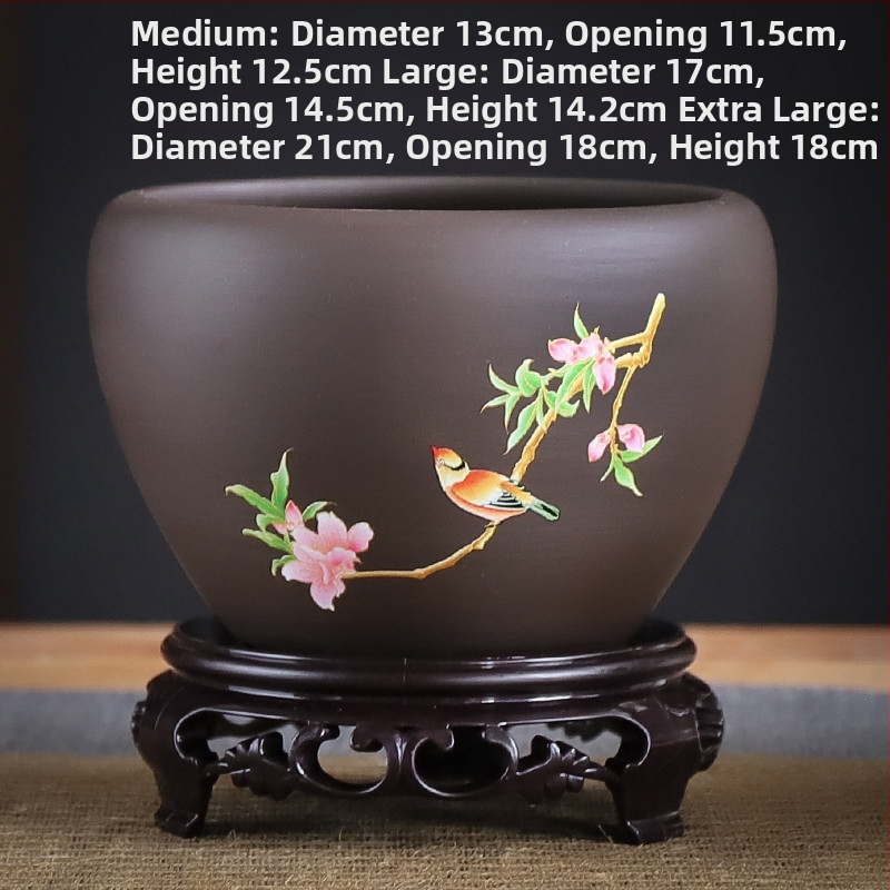 Ghiveci ceramic – respirabil, rezistent la deformare, rezistent la coroziune, durabil pentru birou (orhidee și pothos)