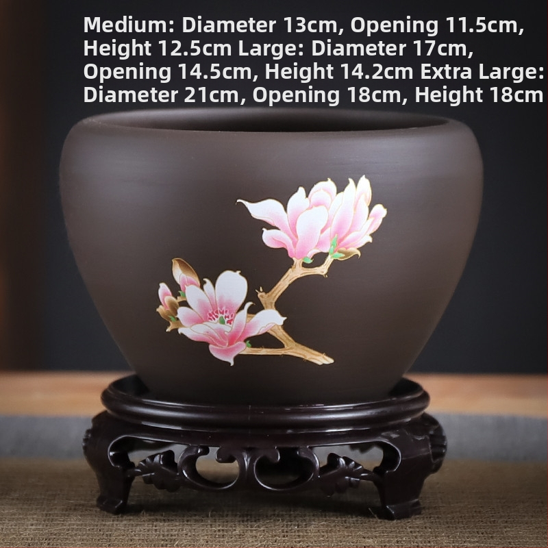 Ghiveci ceramic – respirabil, rezistent la deformare, rezistent la coroziune, durabil pentru birou (orhidee și pothos)