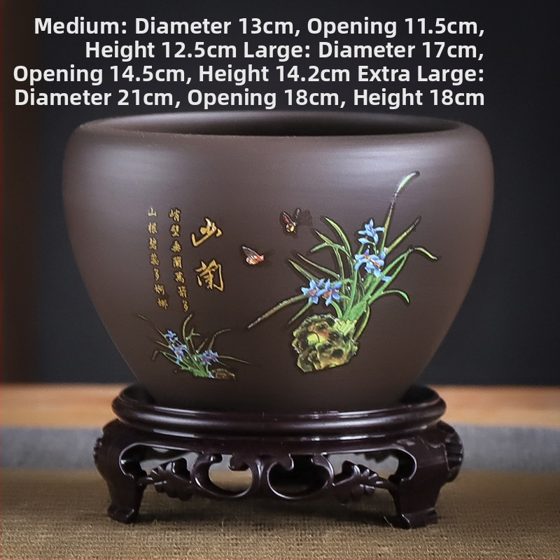 Ghiveci ceramic – respirabil, rezistent la deformare, rezistent la coroziune, durabil pentru birou (orhidee și pothos)