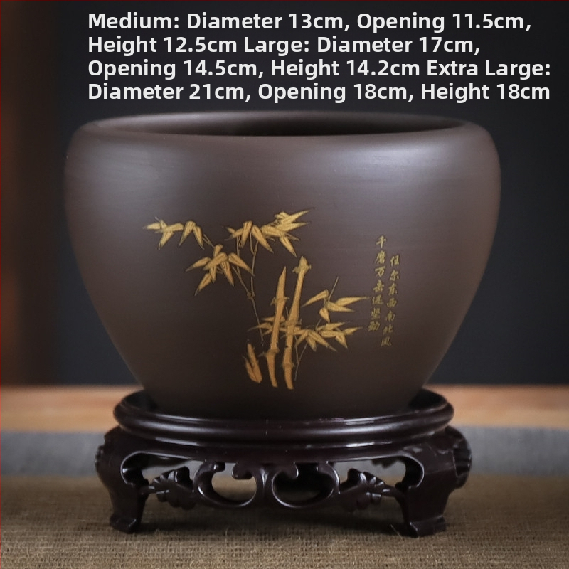 Ghiveci ceramic – respirabil, rezistent la deformare, rezistent la coroziune, durabil pentru birou (orhidee și pothos)