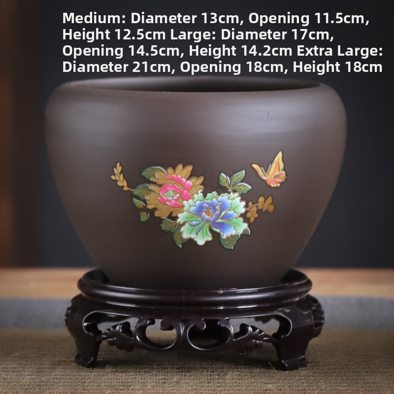 Ghiveci ceramic – respirabil, rezistent la deformare, rezistent la coroziune, durabil pentru birou (orhidee și pothos)