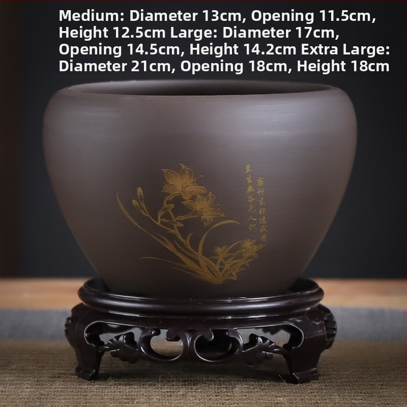 Ghiveci ceramic – respirabil, rezistent la deformare, rezistent la coroziune, durabil pentru birou (orhidee și pothos)