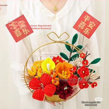 Μεταλλικό στηρίγμα λουλουδιών, καρδιά σχήματος κυκλική διαμόρφωση λουλουδιών, μεταλλική κατασκευή, καθολική χρήση, συσκευασία από χαρτόνι