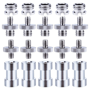 Adaptor din aluminiu pentru pantof cald, convertor 3/8–1/4, pentru trepied/PTZ, filet 1/4in