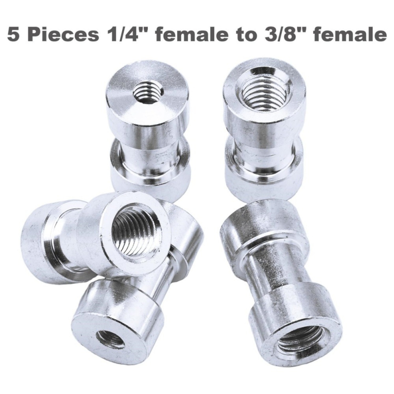 Adaptor din aluminiu pentru pantof cald, convertor 3/8–1/4, pentru trepied/PTZ, filet 1/4in