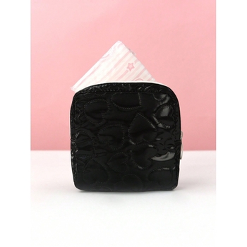 Мини PU кожена чантичка за съхранение с любовен модел, водоустойчива, подплата полиестер, стил градска простота