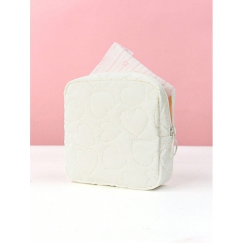 Мини PU кожена чантичка за съхранение с любовен модел, водоустойчива, подплата полиестер, стил градска простота