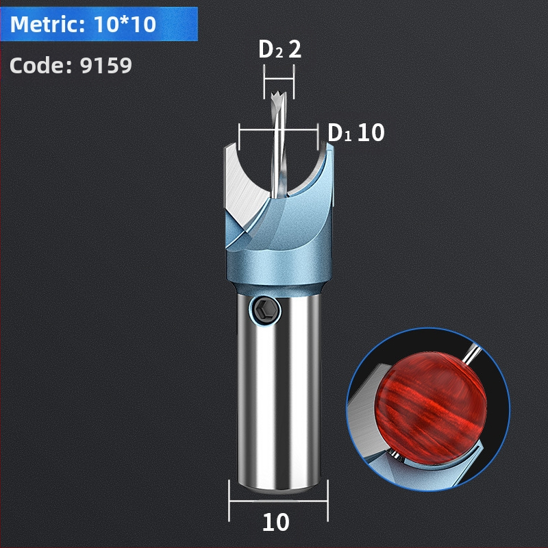 Karbīda Budas pērlī nazis – griešanas instruments apaļām un koka pērlēm apstrādei, ar urbja komplektu