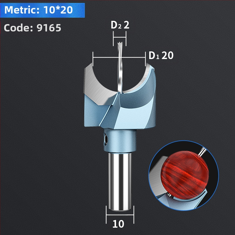 Karbīda Budas pērlī nazis – griešanas instruments apaļām un koka pērlēm apstrādei, ar urbja komplektu