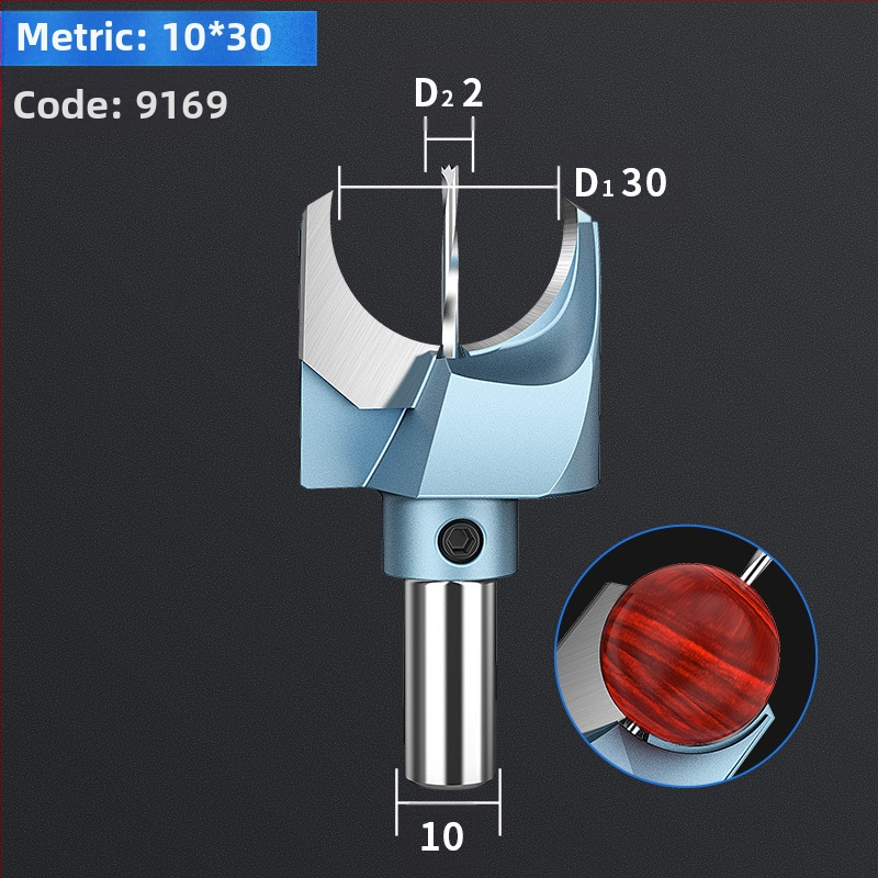 Karbīda Budas pērlī nazis – griešanas instruments apaļām un koka pērlēm apstrādei, ar urbja komplektu