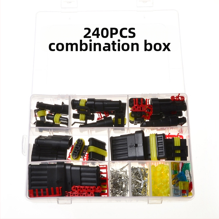 Conector auto impermeabil, seria 1.5, mufă HID și priză AMP, masculin și feminin