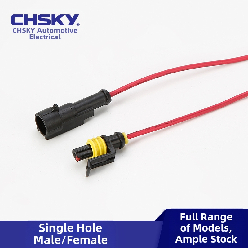 Conector auto impermeabil, seria 1.5, mufă HID și priză AMP, masculin și feminin