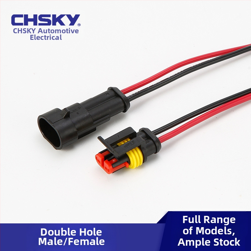 Conector auto impermeabil, seria 1.5, mufă HID și priză AMP, masculin și feminin