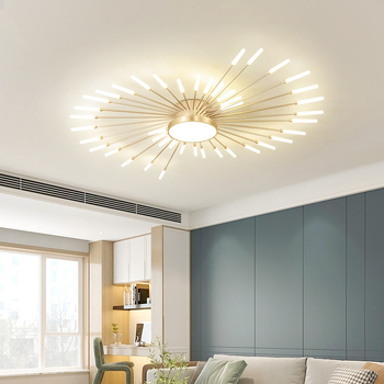 Lampa de plafon LED pentru living și dormitor – design minimalist modern, lux subtil, inspirație din artificii, acoperire 15–30 m², CRI ≥90