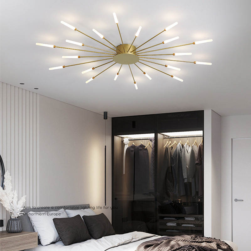 Lampa de plafon LED pentru living și dormitor – design minimalist modern, lux subtil, inspirație din artificii, acoperire 15–30 m², CRI ≥90