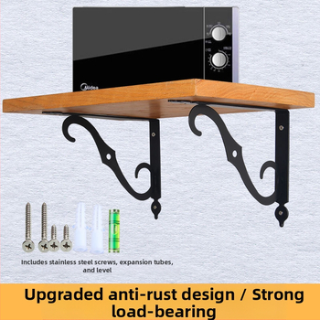 Σιδερένιο γωνιακό στηρίγμα τοίχου για ράφι, μοντέλο 2558, για τοίχο, μοντέρνο μινιμαλιστικό στυλ, φινίρισμα με βαφή ψεκασμού