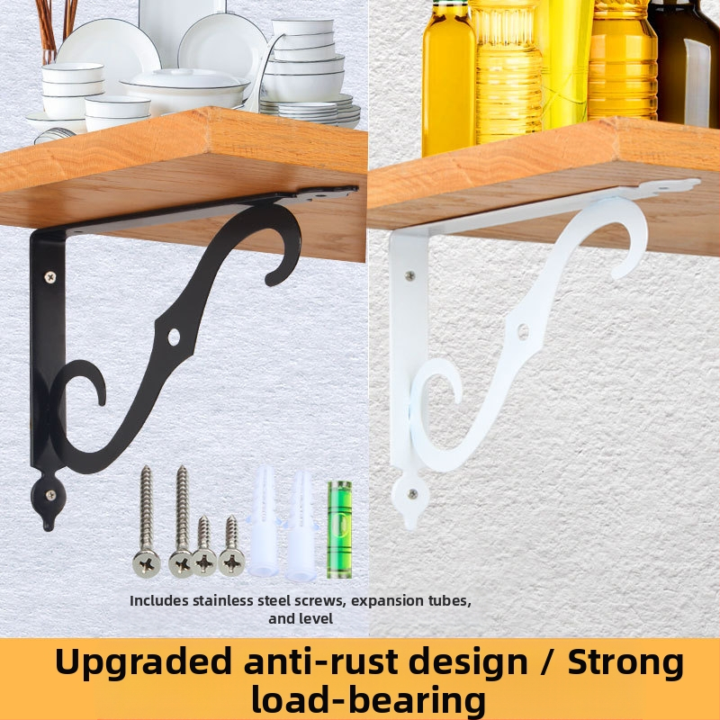 Vasból készült fali háromszög alakú polctartó, modell 2558, falra szerelhető, modern minimalist stílus, felület spray bevonattal