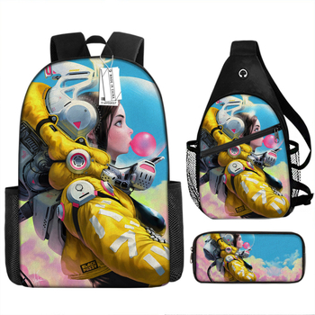 Παιδικό σακίδιο με μοτίβο Anime Cartoon, Oxford ύφασμα, αναπνέει, αδιάβροχο και ιδιαίτερα ελαφρύ, για μαθητές Α\'-Β\' Δημοτικού