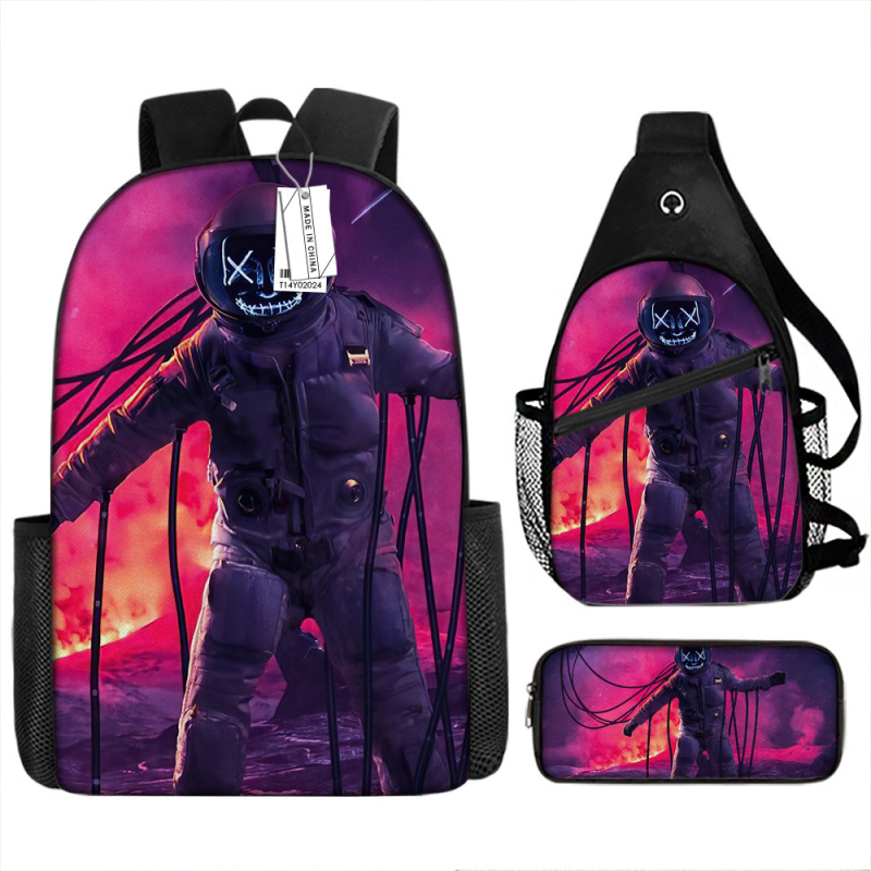 Vaikų kuprinė su anime piešiniu, Oxford audinys, kvėpuojanti, atspari vandeniui, ultra lengva, skirta 1–2 klasei