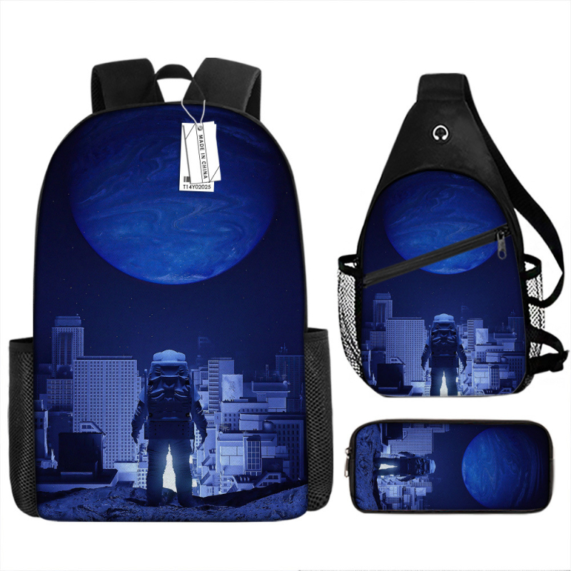 Vaikų kuprinė su anime piešiniu, Oxford audinys, kvėpuojanti, atspari vandeniui, ultra lengva, skirta 1–2 klasei